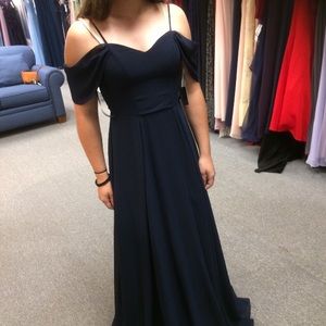 Navy Sequin Hearts gown.